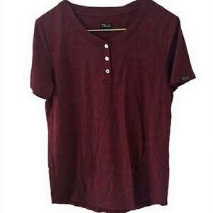 Two Blind Brothers Burgundy Short Sleeve Tee Giftable Braille Tag